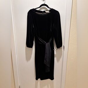 Elegant Holiday or Cocktail dress Boden Black Velvet Dress